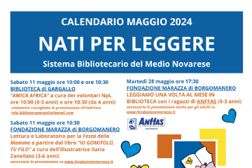 Nati per leggere - Calendario Maggio 2024
