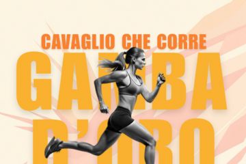 Cavaglio che corre - gamba d&#39;oro