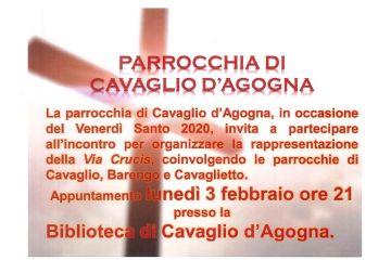 Incontro pubblico per organizzare la rappresentazione della &quot;Via Crucis&quot; 2020
