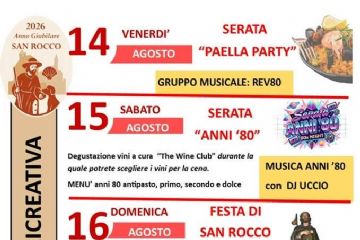 Anno giubilare di San Rocco: festa ricreativa