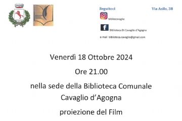 Proiezione film - 18 Ottobre 2024