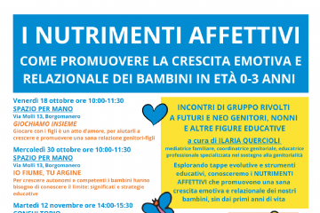 I nutrimenti affettivi - Incontro rinviato Mercoledi&#39; 29  Gennaio 2025