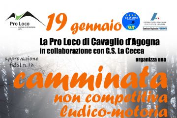 Camminata non competivita ludico-motoria - 19 Gennaio 2025