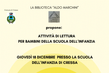 Attivit&#224; di Lettura presso la Scuola dell&#39;Infanzia