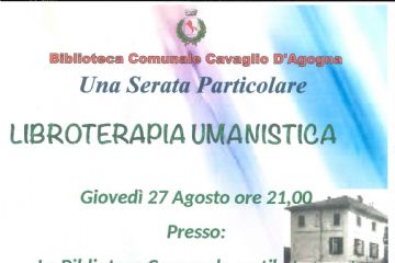 Una serata particolare.....Libroterapia Umanistica
